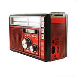 Радіоприймач на акумуляторі Golon RX-382 FM/AM/SW з ліхтариком LED Красный, фото 6