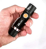 Ліхтарик ручний на акумуляторі Bailong BL-616-T6 USB зарядка, фото 8