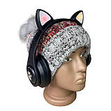 Навушники дитячі Cat Ear В39М з радіо і блютуз чорні, фото 8
