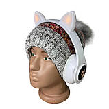 Навушники бездротові Cat Ear В39М FM-радіо MicroSD Bluetooth з вушками та підсвічуванням білі, фото 10