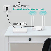 Мини ИБП UPS для роутера, маршрутизатора, модема 10000 мАч, 5 V, 9V, 12V. 1.5A