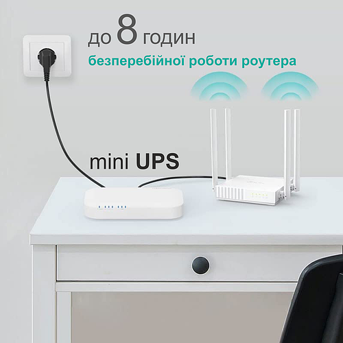 Мини ИБП UPS для роутера, маршрутизатора, модема 10000 мАч, 5 V, 9V ...