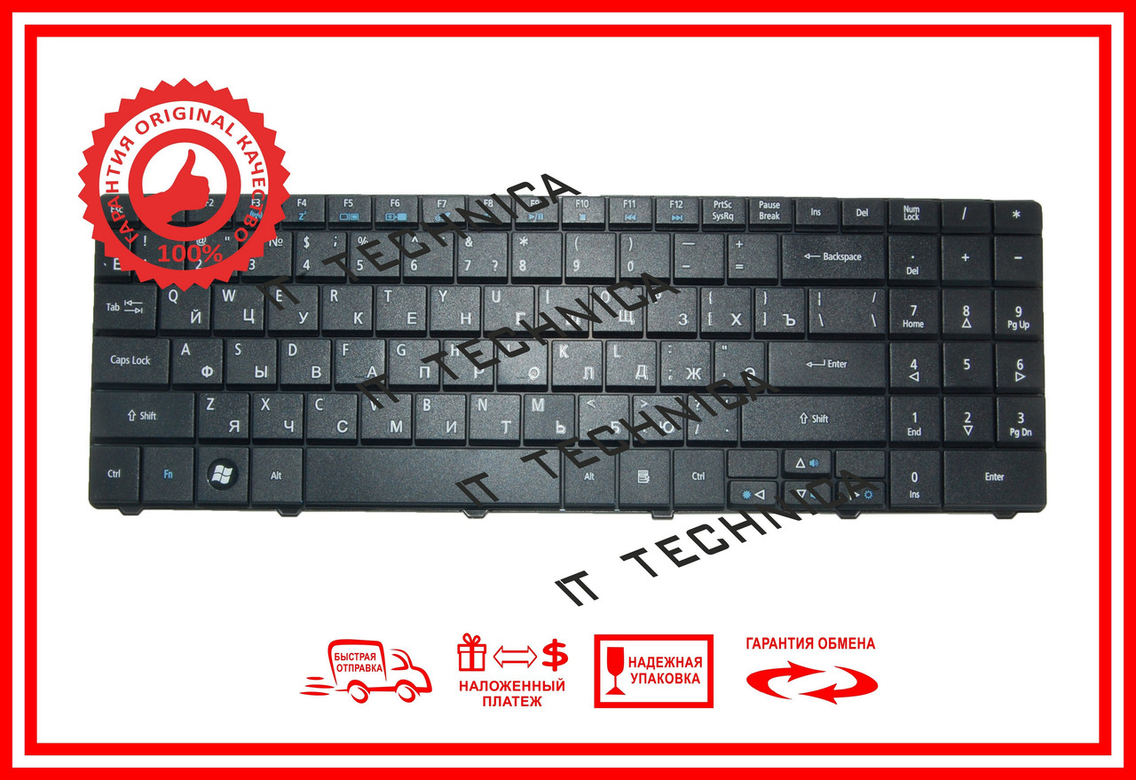 Клавіатура Acer Aspire 5241 5332 5334 5516 5517 5532 5534 5541 5732 5732Z 5732ZG чорна RUUS