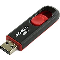 Флеш-накопитель, карта памяти Flash ADATA USB 2.0 C008 32Gb Black/Red (AC008-32G-RKD)