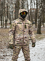 Тактическая зимняя куртка Soft Shell в мультикаме до -17/-20°C