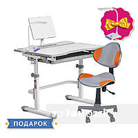 Комплект для школьника растущая парта Cubby Fressia Grey + детский стул FunDesk LST3 Orange-Grey