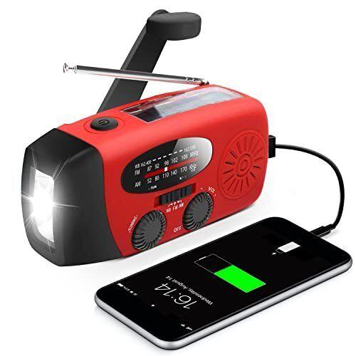 Портативний AM/FM радіоприймач RunningSnail MD-088s із сонячною батареєю ліхтариком динамо