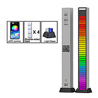 Музыкальный светильник RGB 40LED USB Серый лампа Управление смартфоном