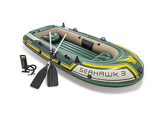 Надувний човен "Seahawk 3" 295х137х43см, алюм. весла 137см, насос 68614, до 300кг