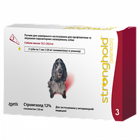 Стронгхолд (упак№3) 120 мг 12% 1 мл 10-20кг для собак до 11.23