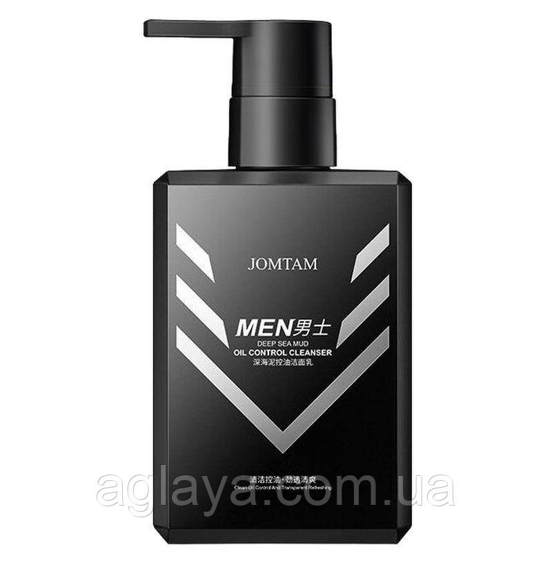Очисне молочко для звуження пор чоловічий men deep sea mud oil control cleanser JOMTAM, 150 г