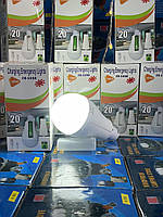 Аккумуляторная солнечная лампа кемпинговый фонарь 20W USB с крючком FA-3820