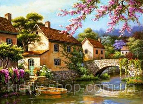 Алмазная вышивка. Картина на подрамнике "Country style" , размер 40х50см