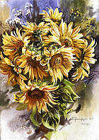 Алмазна вишивка. Картина на підрамнику Соняхи Худ. Сергій Брандт, розмір 20х30 см