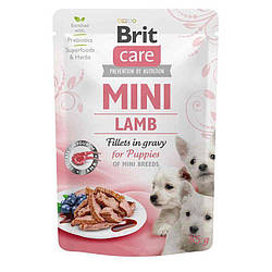 Brit Care (Брит Кеа) Mini Puppy консерви для цуценят дрібних порід (філе ягняти в соусі)3*85гр