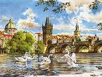 Алмазная вышивка. Картина на подрамнике "Прага Худ. Брандт " , размер 40х50см