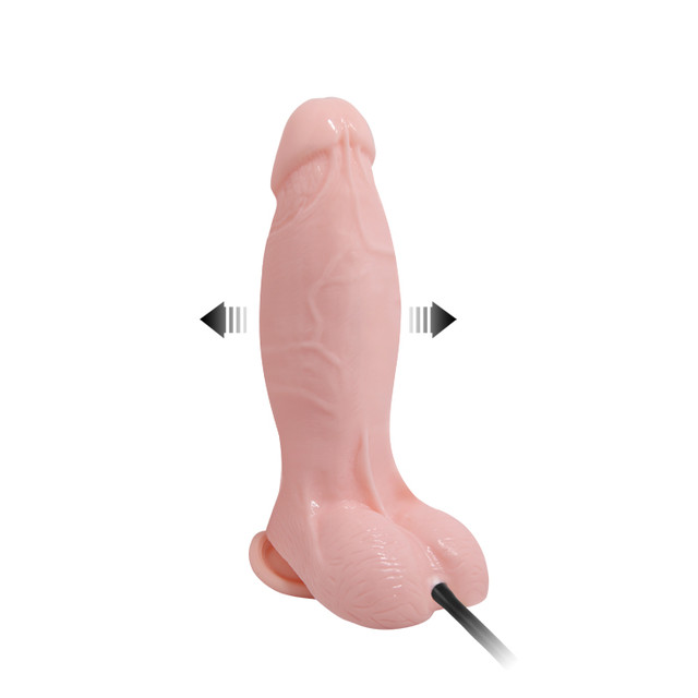 Фалоімітатор, що розширюється з присоскою Lybaile Inflatable Dildo, TPR, тілесний колір, фістинг