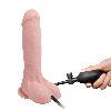 Фалоімітатор, що розширюється з присоскою Lybaile Inflatable Dildo, TPR, тілесний колір, фістинг, фото 8
