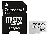 Карта пам'яті Transcend microSDXC 256GB UHS-I U3 (TS256GUSD300S-A) + SD адаптер