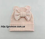 Оптом шапки 46, 48, 50, 52 розмір трикотажна дитяча шапка головні убори дитячі гурт (ОШ36130), фото 2