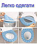 Чохол на унітаз, м'який, теплий. Чохол на кришку унітазу (NU-3030G). Зелений 30х30х1 см., фото 4
