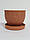 Горщик Теракота, 0,7 л глиняний / вазон для квітів, кімнатних (домашніх) рослин, (з червоної глини), фото 3