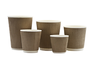 Стакани паперові гофровані бурі