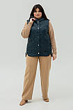 Жіночий стильний жилет Таяна т.бірюзовий, розміри 50,54, фото 5