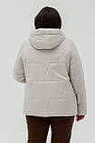 Жіноча демісезонна куртка Софія пряжене молоко, розмір 58, фото 8
