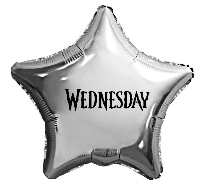 Наклейка "Венсдей / Венздей" оракал лого на кулю 18" (поштучно, без кулі) (колір на вибір)