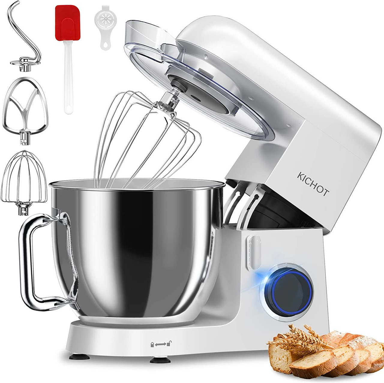 Планетарний міксер, тістоміс KICHOT SM-1570N White (8.5 л, 800 Вт, Німеччина)