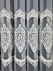 Тюль на основі грецького фатину з оксамитом, камнями і гарною вишивкою. Колір: молочний, фото 4