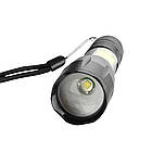 Потужний ручний ліхтарик з USB-зарядкою та ZOOM, BL-29-T6 / Тактичний LED ліхтар на акумуляторі, фото 7