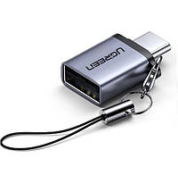 Адаптер Ugreen OTG Type-C to USB 3.0 с карабином Space Gray (US270)