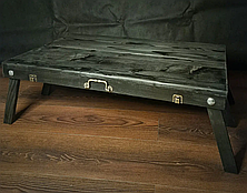Набір шампурів у дерев'яному кейсі "Кемпінг-2". Кейс з ніжками, може слугувати столиком, фото 2