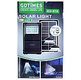 Ліхтар GD-07A Power Bank прожектор із сонячною панеллю, фото 2
