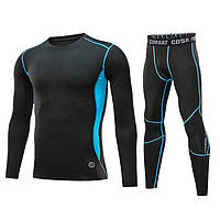 Термобелье детское для футбола Thermal Underwear CD Black/Blue Reflective Kids 155-165 см (3179)