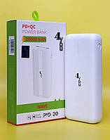 Павербанк Power Bank 20000mAh 4you WAVE white (PD20W+QC3 20W, Polymer, гарантия 12 мес.)