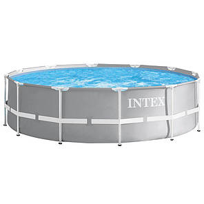 Каркасний басейн Intex Premium (366х122 см) з картриджним фільтром та драбиною (26718), фото 2