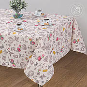 Скатертина лляна 110х150 см (кухонний стіл) Мадам