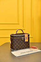 LOUIS VUITTON - NICE BB косметичка большая коричневый монограмм с ремнем Toiletry Pouch 8787