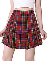 Rotyx 44 Короткая плиссированная юбка Hoerev для теннисной школы с завышенной талией для женщин и девочек
