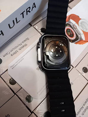 Смарт-годинник Smart Watch GS8+ Ultra чорний безрамкового екрана (повідомлення, дзвінки, голос виклику), фото 4