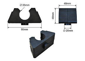 Гумовий вкладиш каркасу Ø35мм