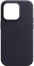 Кожаный чехол iPhone 14 Pro Apple Leather Case with MagSafe - Ink