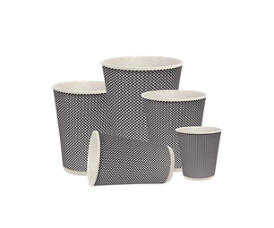 Стакани паперові гофровані меланж