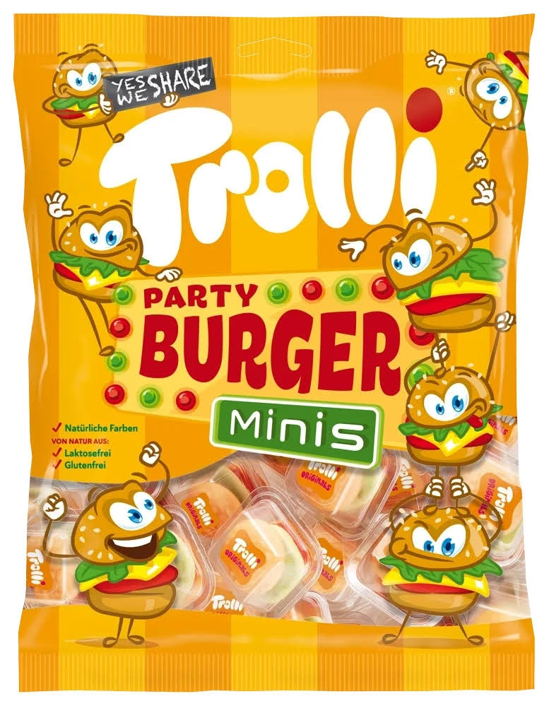 Желейні мінібургери Trolli Mini Burger з зефіром і фруктовим желе, 170 г, фото 1
