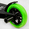 Труковий самокат салатовий Best Scooter FEAR SCS система пеги алюмінієвий диск та дека колеса PU 115 мм, фото 7
