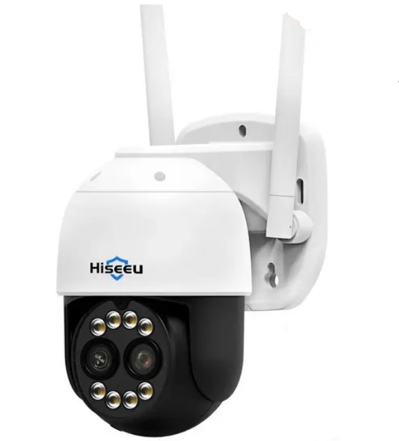 Купольна IP-камера Hiseeu WHD714 з 8-кратним оптичним зумом і 4-кратним цифровим 2 об'єктива по 4 МП, фото 1