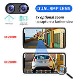 Купольна IP-камера Hiseeu WHD714 з 8-кратним оптичним зумом і 4-кратним цифровим 2 об'єктива по 4 МП, фото 3